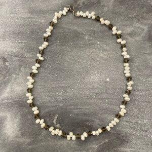 Pearl Crystal Beaded Necklace